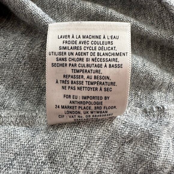 Postmark Anthropologie gray short-sleeve knit cotton top size XS - Picture 8 of 11